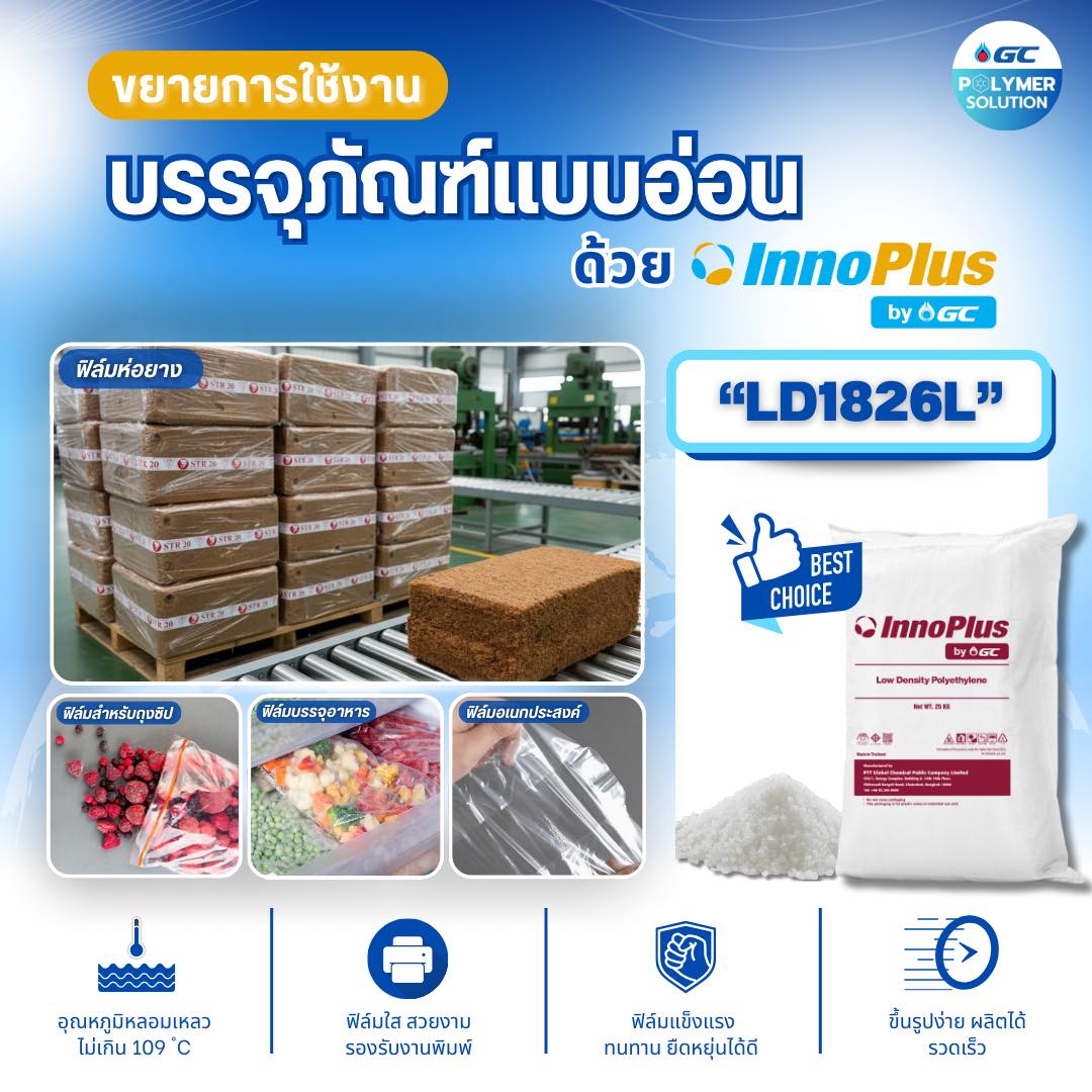 ขยายการใช้งานบรรจุภัณฑ์แบบอ่อน ด้วย InnoPlus by GC LD1826L​